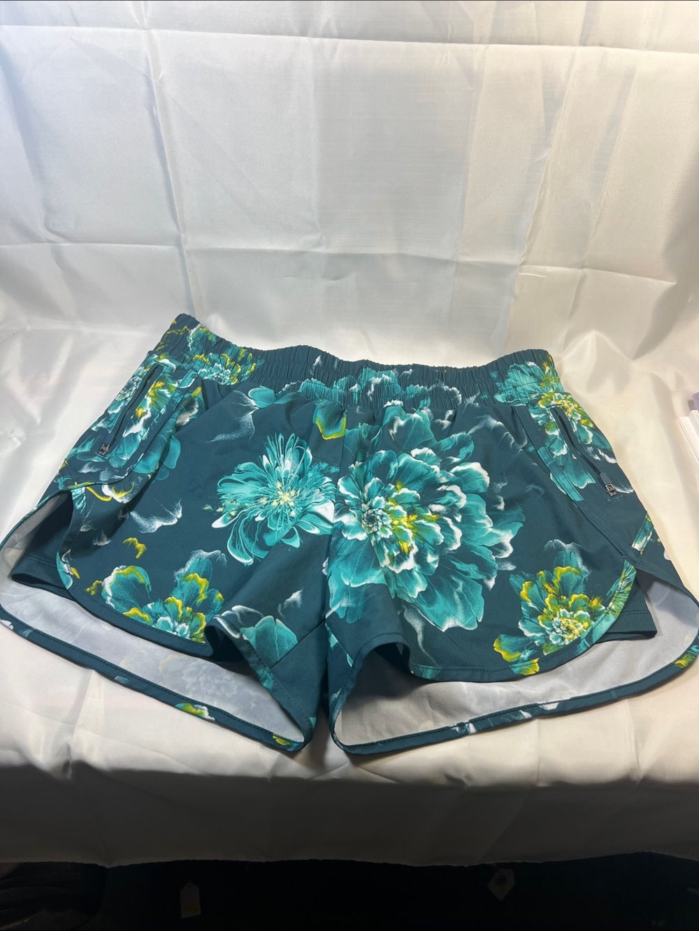 Avia Teal Floral Athletic Shorts